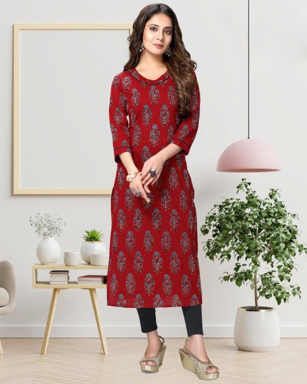 Trendy Printed 101 Casual Wear Jaipuri Printed Kurti Collection